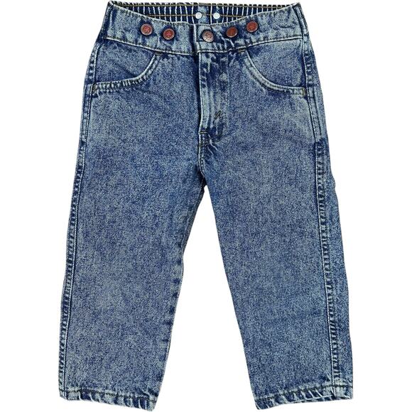 Levi’s Littles Vintage 80s Red Button Front & Back Jeans - Picture 1 of 8